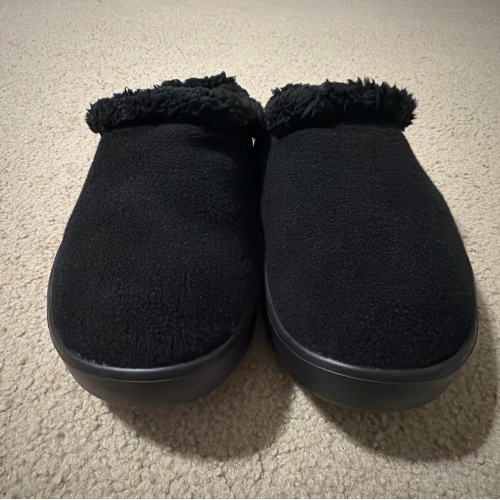 OOFOS OOcoozie Men’s 10 Mules Shoes Slides Sandals Slippers Slip Ons Black NEW - Picture 3 of 15